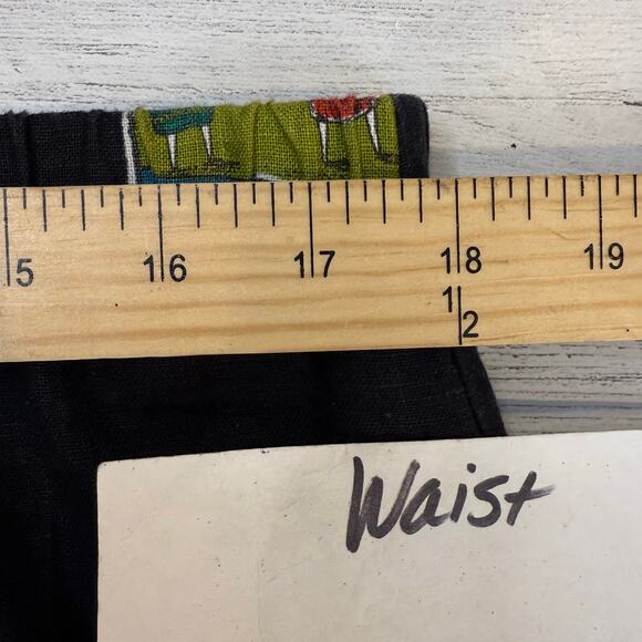 VTG Hot Cotton black tribal linen two piece set skirt blouse african artsy mediu - Picture 6 of 12